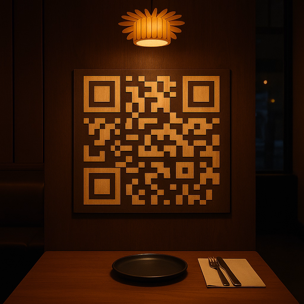 QR code sul tavolo del ristorante